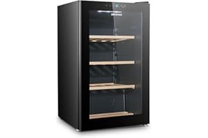 Hisense RW30D4AJ0 - Cantina Vino 32 Bottiglie, Capacità 110 L, 39 Decibel, Nero, 49 x 48.9 x 84.4 cm