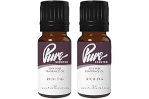 Pure Scented 20ml Fragrance Oils - 2 x 10ml Suitable for Candles, Soaps, Slime, Diffusers, Cosmetics, Wax Melts, Designer (2 x 10ml, Rich Fig)