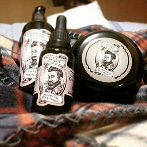 SOLOMON'S BEARD SHAMPOO DA BARBA PEPE NERO+BALSAMO BARBA+OLIO BARBA