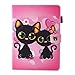 Produktbild Samsung Galaxy Tab S3 9.7 Hülle , Billionn® Gemalt Karikatur netter Art-erstklassiges PU-Leder-Schlag-Abdeckungs-Shell-Mappen-dünner Standplatz-Schutz Hülle mit Ständer Funktion Magnet für Ledercase Handytasche Scratch Telefon-Kasten für Samsung Galaxy Tab S3 9.7 Zoll SM-T820 / SM-T825 (zwei Katzen)