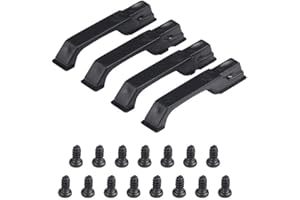 DILWE RC Auto Türgriffe, 4 Stücke, Kunststoff Simulation, Plastiktürgriffe mit Schrauben für Traxxas D90 Axial SCX10 1/10 RC Crawler Auto (Schwarz)