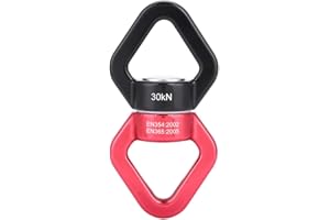 Ejoyous Swing Swivel, Aluminum Alloy Triangular Rotational Device 30KN 360 Degree Rope Swivel Connector for Hammock Rock Climbing Training Swing Yoga Engineering