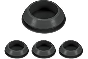 M METERXITY 4-pack silikonhålpluggar, tryck-in-låshålspluggar för 28-30 mm hål, runda hål gummiplugg kök skott vattentäta tätningspluggar [svart]