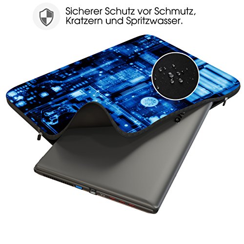 Sidorenko Designer Laptophülle für Laptops mit einer Bildschirmdiagonale von 35,8 cm ( 14-14,2 Zoll ) neopren max. Geräteabmessungen 35,5 cm x 25 cm - 2