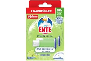 ‎WC-ENTE WC-Ente Frische-Siegel Nachfüller, körbchenloser WC-Reiniger, WC Duft, Lime, 2 Nachfüller (2 Stück)