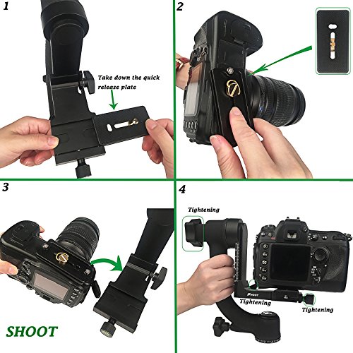 SHOOT 1 4 Pouce Screw 360-degree Rotule Pendulaire Panorama Gimbal Tr pied T te pour Canon Nikon Sony T l objectif Supporte jusqu 44 lb reviews SHOOT 1 4 Pouce Screw 360-degree Rotule Pendulaire Panorama Gimbal Tr pied T te pour Canon Nikon Sony T l objectif Supporte jusqu 44 lb