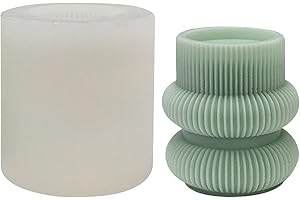 Bncxdc Candle Moulds for Candle Making, 3D DIY Pillar Candle Moulds, Silicone Autumn Christmas Candle Moulds, Make Your Own Candles for Making Wax Candles, Soaps, Crafts, 7.2 x 7.5 cm