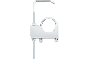 Swpeet 1Pcs 2 Inch Exhaust Clamp with Hanger, Heavy Duty Universal Muffler Hanger, Universal Clamp On Exhaust Hanger, Exhaust System Hanger Automotive Tools for 2" Car Truck Exhaust Pipe