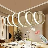 Material: material principal en metal de alta calidad, excelente fabricación y fácil montaje. Estilo contemporáneo Altura interior ajustable Lámpara colgante LED, Moda Elegante creativa, Para restaurante familiar Dormitorio Sala de estar para lámparas de iluminación.