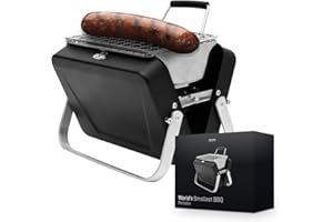 MikaMax – mm – World’s Smallest Barbecue – Portable & Foldable – Super Compact – Novelty Gift For Him & Her – Dimensions 18 x 6 x 15,5 cm