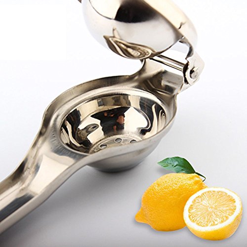 Professionelle Edelstahl-Zitronenpresse Handzitruspresse Citrus Juice Press Silber (Small) - 6