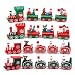 Produktbild CIPOPO Weihnachtszug Spielzeugeisenbahn Holz Kleiner Zug Weihnachten Deko Dekoration Ornament Zug Tisch Dekorations Spielzeug für Kinder Spielzeug (Grün Vier)