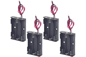 Yosawo 3x1.5V（4.5V）AAA Battery Holder Case,4 Pieces 3 Soltx1.5V DIY Battery Storage Box with Red and Black Wire Leads (3S AAA)