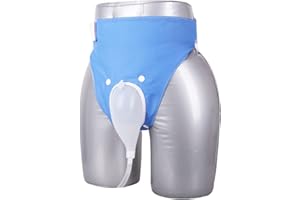 GEYIWSSXY Catetere Esterno Uomo, Porta Pipì per Orinatoio con Collettore di Urina in Silicone con 2 Sacchetti per Catetere per Urina (Tipo di uomini anziani Blu)