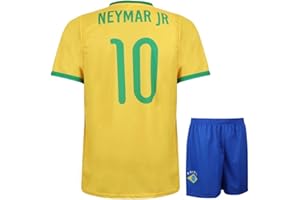 KINGDO Brasilien Fußball Trikot Set Neymar - Kinder und Erwachsene - Jungen - Herren - Sportsachen - Geschenke - Sport t Shirt - Sportbekleidung