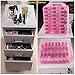 MAKARTT Universal Adjustable Nail Polish Holder Organizer 48 Bottles Pink