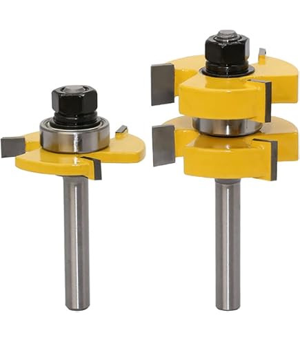 CMT Nut- Und Feder Fräser-Set 2-teilig – 1/2 Schaft, Für Holzdicke Bis 1,9 Cm, Anti-Kickback