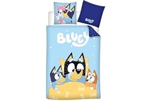 AYMAX S.P.R.L Bluey Bed Linen Single Duvet Cover Set 140x200+65x65cm