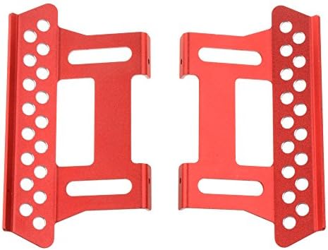 1 Pair Aluminum Alloy Metal Lateral Pedal for 1/10 RC Crawler Car AXIAL SCX10 Body(Red)