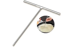ZUMVIVIN Crepe Verteiler Teigverteiler Crepemaker mit langem Griff 26 cm in Edelstahl crêpe Spreader für Pfannkuchen Eierkuchen (Breit-18cm)
