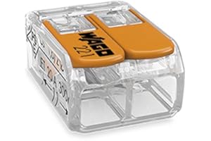 Wago-Compact 221 Borne de connexion à 2 conducteurs avec leviers de commande (25 pièces)