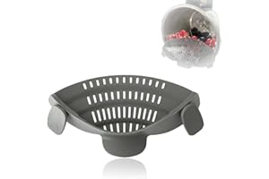 Eucteje Silikon Topfsieb Küchensieb Nudelsieb Abgießsieb Abgießhilfe Sieb mit Clip Zubehör Kompatibel mit Thermomix TM5 TM6 TM31 Küchenmaschine und MCC ersatzteile für Töpfen Pfannen Kochtopf Mixtopf