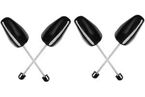 VASANA 2Pairs Black Plastic Shoe Stretcher Shoe Support Good Shape Shoe Tree with Tension Spring Men Size