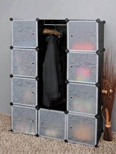 ts-ideen-Armoire--vtements-Meuble-de-rangement-Entre-chambre-salle-de-bains-Noirblanc-transparent