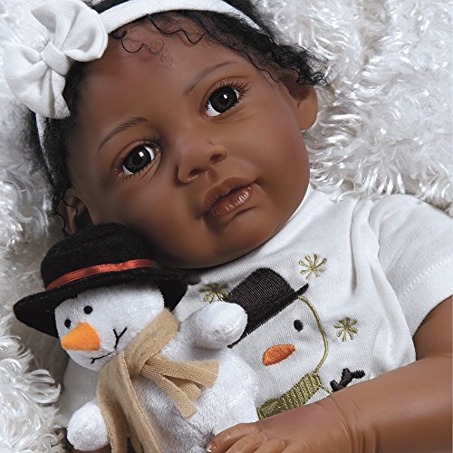Paradise Galleries Lifelike Realistic Soft Vinyl Weighted 51cm Baby African American Girl Reborn Doll Gift 