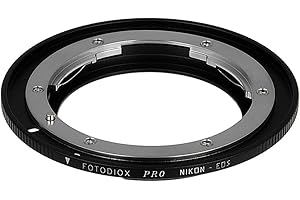 Fotodiox PRO FC10 Lens Adapter Compatible with Nikon F Lenses to EOS EF and EFS Mount Cameras - Includes Gen10 Focus Confirmation Chip