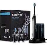 Iselector rlt234 recargables Sonicare – Cepillo de dientes eléctrico con UV Sanitizer & 4 cabezal dispone de silicona lengua Pincel