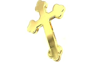 SNS COMPONENTS Anstecknadel aus Metall, goldfarbenes Kruzifix, christliches Jesus-Kreuz, Religion, Anstecknadel, Metall