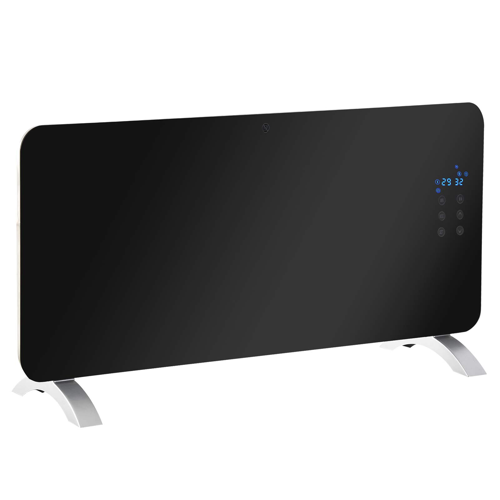 Homcom Radiador Electrico Calefactor De Vidrio Convector De Pared