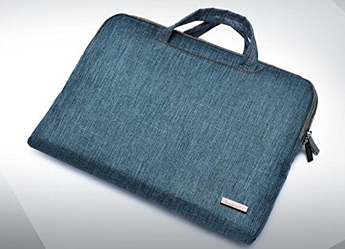LISEN@ 13,3 Zoll wasserfeste und 360° stoßfeste Aktentaschen als Schutz für Ihren Laptop/Notebook mit Handgriff (15,6, Denim Farbe) - 2