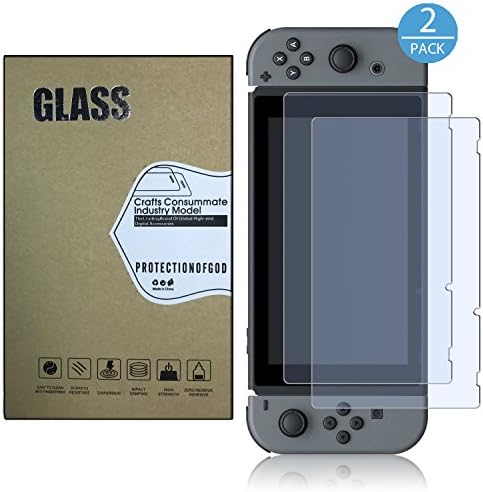 Nintendo Switch Screen Protector, HQTech 2-Pack Tempered Glass Screen Protector for Nintendo Switch 2017-1002
