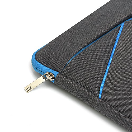 Ivencase stoßfest Wasserabweisend Laptop Sleeve Tasche Taschen Hülle Beutel Case für 13-13.3 Zoll Laptop / Notebook / Macbook air 13/ Macbook pro 13 Retina / Chromebook 13.3/Microsoft Surface Book/12,9 Zoll iPad Pro, Dunkelgrau und blau - 7