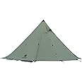 OneTigris Northgaze Canvas Hot Tent with Stove Jack, Wind-Proof Fire-Retardant, Durable 4 Season Camping Pyramid Teepee Tent for 2~4 Person