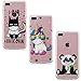 Produktbild [3 Stück] Handyhülle für iPhone 7 PLUS, 3X Silikon Schutzhülle für iPhone 8 PLUS, Edaroo Mit Karikatur Hund Baticorn Panda Muster Transparent TPU Case Silikonhülle für iPhone 7 Plus/iPhone 8 Plus
