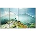 Produktbild Art-design Designart MT6799-48x28-4 Wandbild, Berge L & Scape-Photography 48x28-4 Equal Panels blau