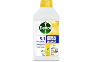 Dettol 5 in 1 Washing Machine Cleaner & Descaling Liquid for top load and front load| Lemon 250ml | Removes Li...