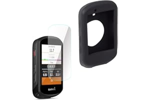 SHENZHENSHISHILILANTIANKEJIYOUXIANGONGSI CNC Custodia compatibile con Garmin Edge 530/830/1030/1000/820/800/520/130/200 Cover Protettiva in Silicone，Vetro Temperato compatibile con Garmin Edge 530/830/1030/1000/520/130 Pellicola protettiva.