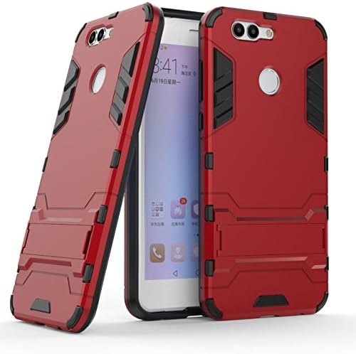 Huawei Nova2 Plus Case, CHcase Huawei Nova2 Plus Cover - Full Body Shock Resistant Armour Case -High-Tech Look -Dual Layer -Kickstand for Huawei Nova2 Plus -Red