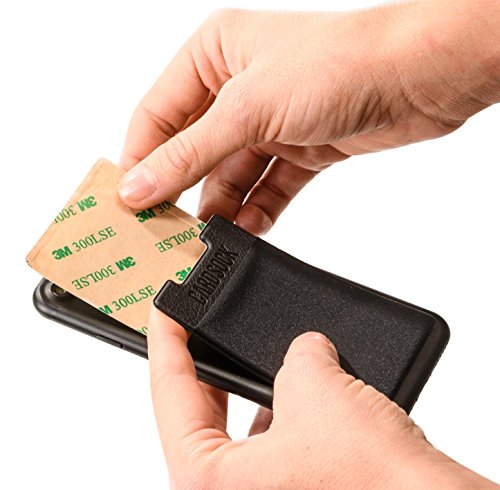 â¤ Cardsock - #1 Premium Smartphone Kartenhalter - schwarz / black - Kreditkarten, Ausweise & Bargeld am Handy - Kartenfach & Kreditkartenhalter