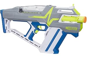 Nerf Hyper, Blaster motorisé Mach-100, 80 Billes en Mousse Nerf Hyper, Lunettes, Vitesse de 33 m/s, Recharge Facile, capacité de 100 Billes, L