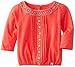 Lucky Brand Baby-Girls Infant Pintuck Peasant Top, Poinsetta, 12 Months Color: Poinsetta Size: 12 Months Infant, Baby, Child