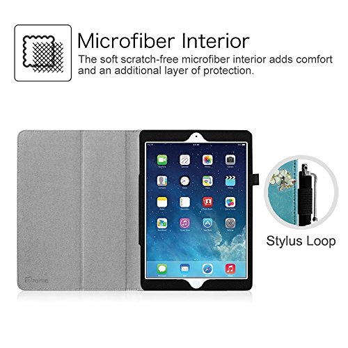 Fintie Apple iPad mini 1 / 2 / 3 Hülle – Slim Fit Foilo Kunstleder Schutzhülle Tasche Etui Case Smart Cover mit Auto Schlaf / Wach, Standfunktion für iPad mini 3 / 2 / 1, Mandelblüten - 4