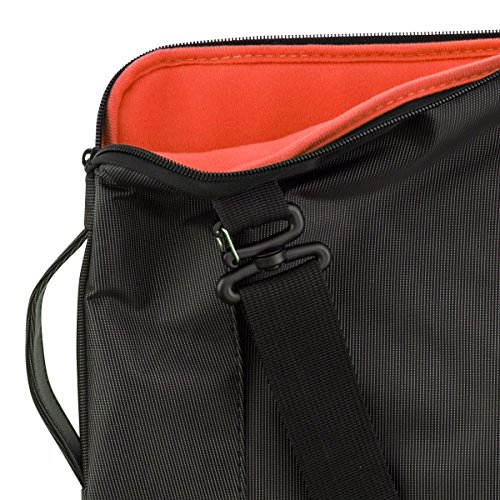 kwmobile Umhängetasche für 12,5″ 13″ 13,3″ Laptop / Ultrabook – Laptoptasche aus Nylon mit Reißverschluss und Tragegurt in Dunkelgrau – z.B. geeignet für Apple, Samsung, Lenovo, Asus, Huawei - 3