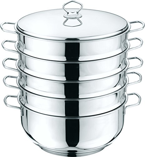 28cm BIO Dampfkocher, Mantowarka, Set aus Edelstahl Induktion