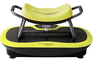 WONDER CORE Rock n Fit - Plaque vibrante fitness - Entraîneur de vibrations - Appareil de fitness - Plaque vibrante 3 en 1 avec siège - Entraîneur complet du corps - Siège d'entraînement