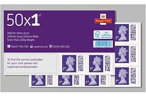 Royal Mail 50 x 1st Class BARCODED Standard Self Adhesive Postage Stamps